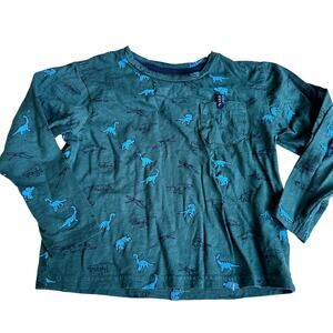 Craft + Flow Green Dino Long Sleeve Tee - Boys Size 4